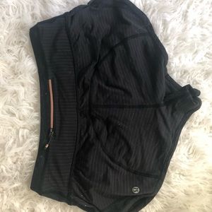 Lululemon shorts with stripe pattern